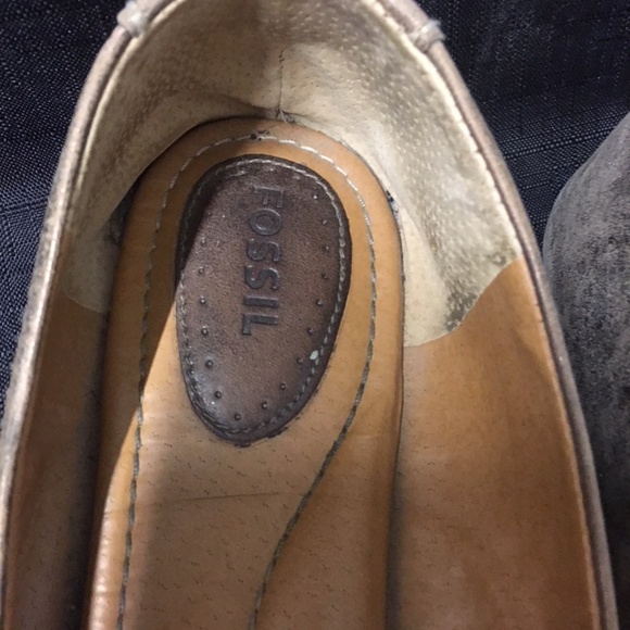Fossil leather distressed gold ballerina flats 9.5 - Picture 2 of 4